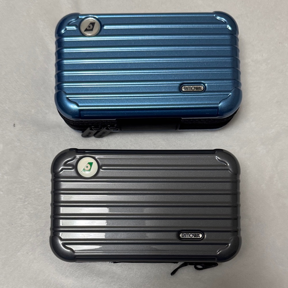 RIMOWA Metallic Blue and Charcoal Cases